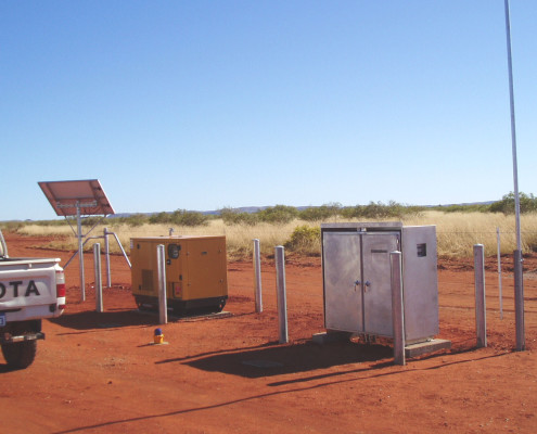 Photo - Solar panel generator and control cubicle